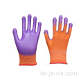 Gartenserie Orange Purpur Nylon Nitrilhandschuhe